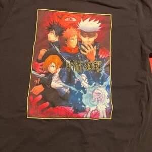 Jujutsu Kaisen Anime Men's Tee T-Shirt Size 2XL Black Manga Crunchyroll